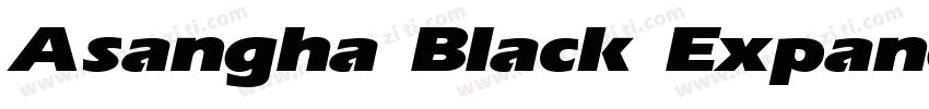 Asangha Black Expanded Italic字体转换